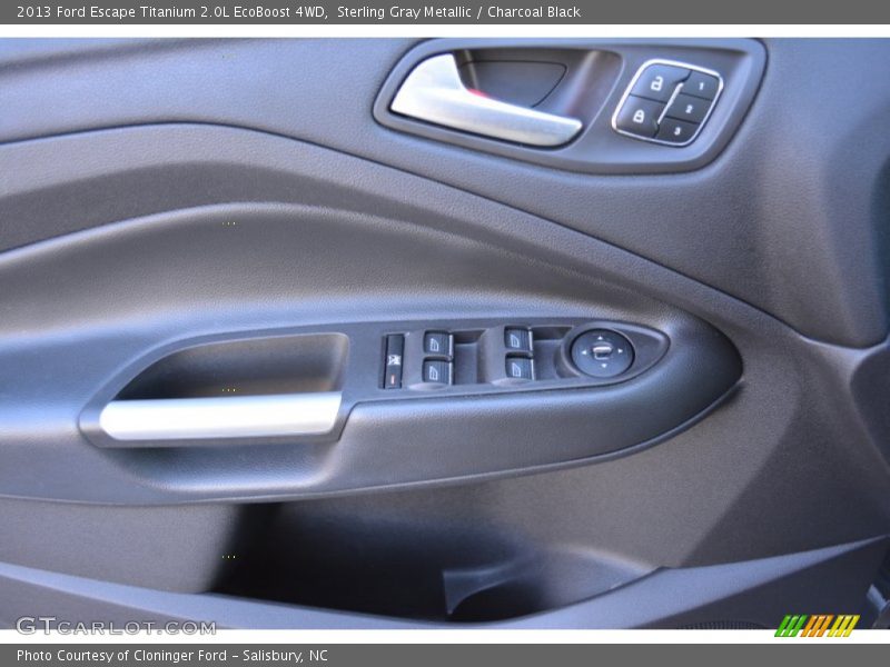 Sterling Gray Metallic / Charcoal Black 2013 Ford Escape Titanium 2.0L EcoBoost 4WD