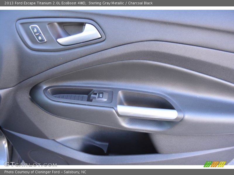 Sterling Gray Metallic / Charcoal Black 2013 Ford Escape Titanium 2.0L EcoBoost 4WD
