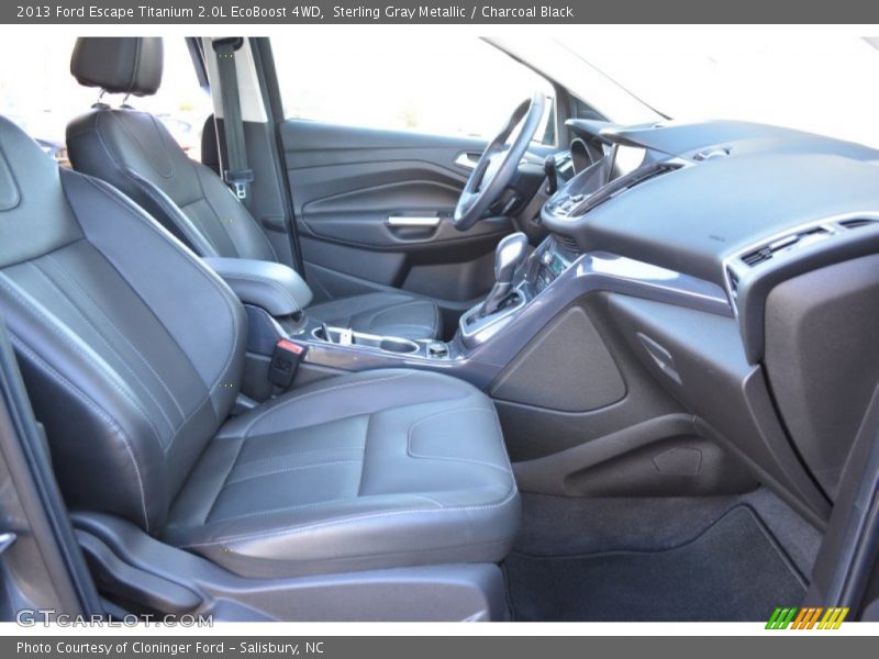 Sterling Gray Metallic / Charcoal Black 2013 Ford Escape Titanium 2.0L EcoBoost 4WD