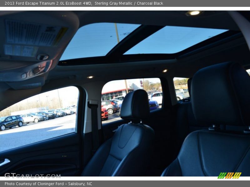 Sterling Gray Metallic / Charcoal Black 2013 Ford Escape Titanium 2.0L EcoBoost 4WD