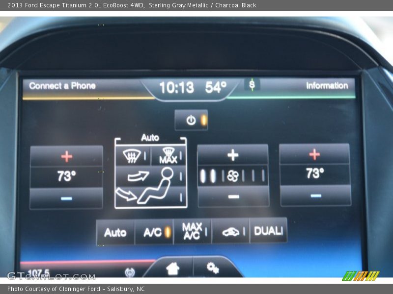 Sterling Gray Metallic / Charcoal Black 2013 Ford Escape Titanium 2.0L EcoBoost 4WD