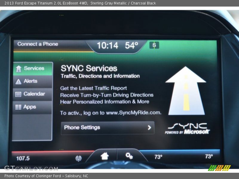 Sterling Gray Metallic / Charcoal Black 2013 Ford Escape Titanium 2.0L EcoBoost 4WD