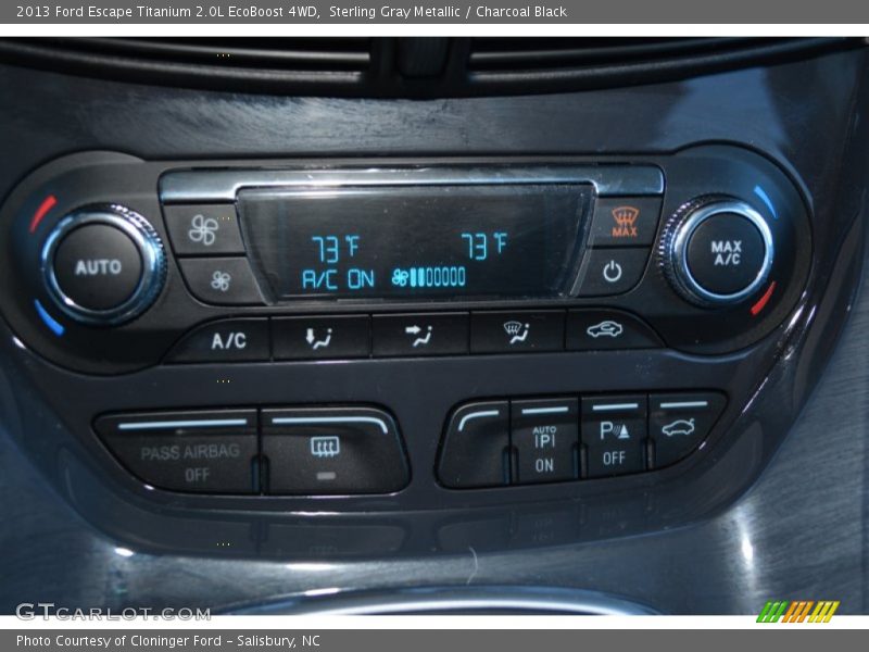 Sterling Gray Metallic / Charcoal Black 2013 Ford Escape Titanium 2.0L EcoBoost 4WD