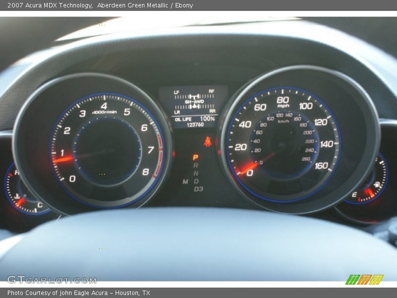 Aberdeen Green Metallic / Ebony 2007 Acura MDX Technology