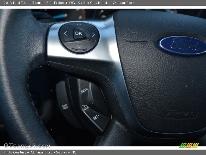 Sterling Gray Metallic / Charcoal Black 2013 Ford Escape Titanium 2.0L EcoBoost 4WD