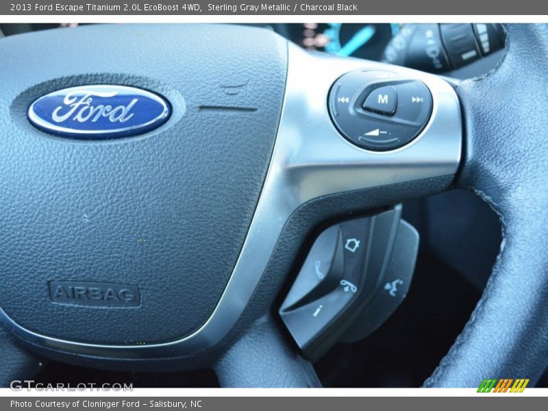 Sterling Gray Metallic / Charcoal Black 2013 Ford Escape Titanium 2.0L EcoBoost 4WD