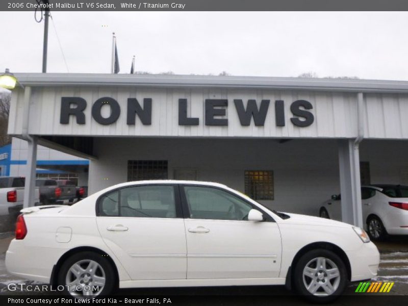White / Titanium Gray 2006 Chevrolet Malibu LT V6 Sedan