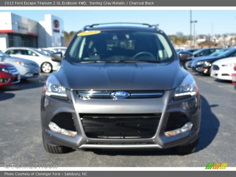 Sterling Gray Metallic / Charcoal Black 2013 Ford Escape Titanium 2.0L EcoBoost 4WD