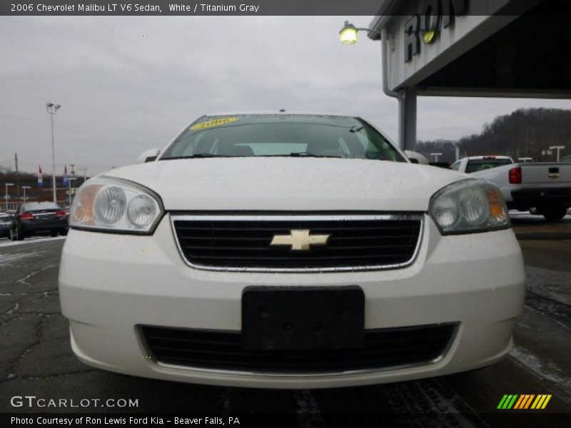 White / Titanium Gray 2006 Chevrolet Malibu LT V6 Sedan