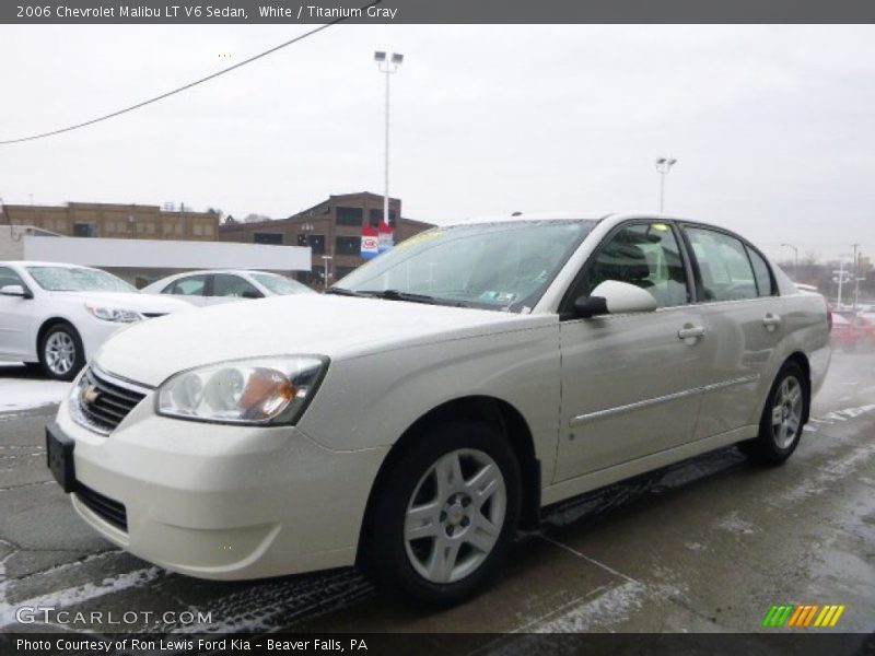 White / Titanium Gray 2006 Chevrolet Malibu LT V6 Sedan