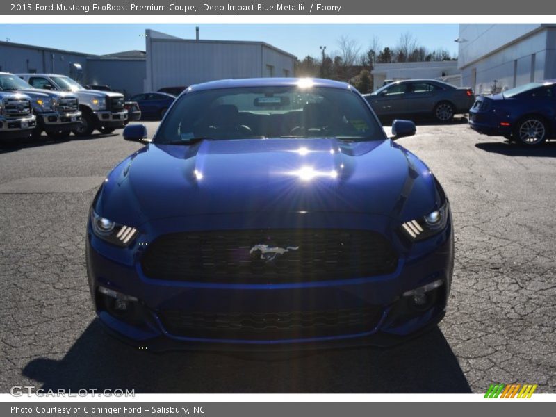 Deep Impact Blue Metallic / Ebony 2015 Ford Mustang EcoBoost Premium Coupe