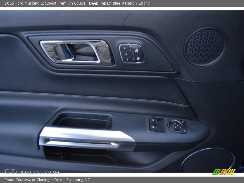 Deep Impact Blue Metallic / Ebony 2015 Ford Mustang EcoBoost Premium Coupe