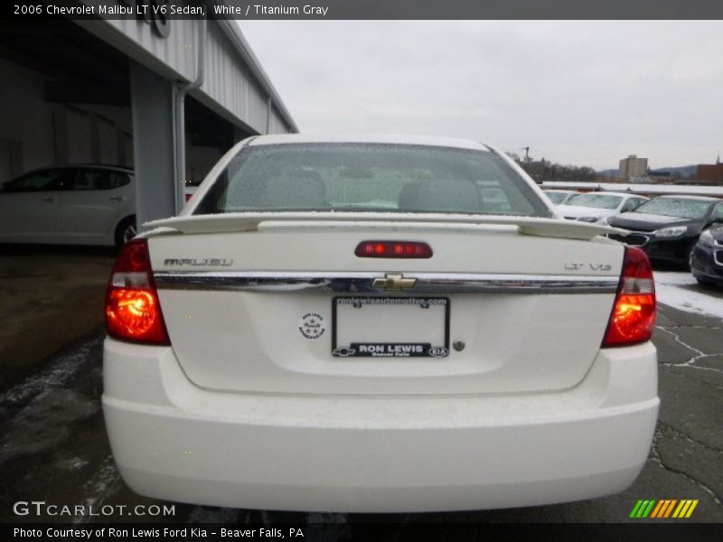 White / Titanium Gray 2006 Chevrolet Malibu LT V6 Sedan