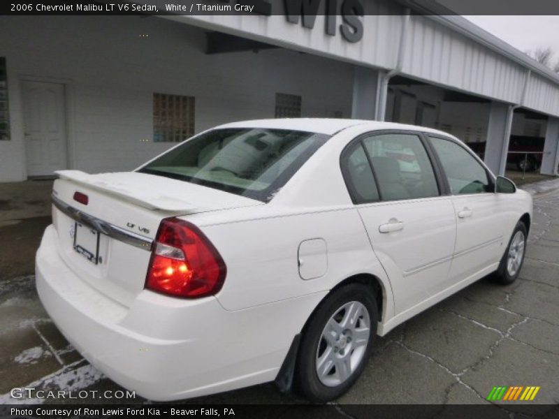 White / Titanium Gray 2006 Chevrolet Malibu LT V6 Sedan