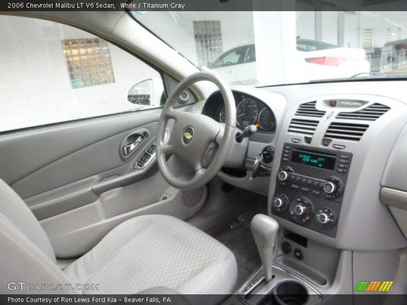 White / Titanium Gray 2006 Chevrolet Malibu LT V6 Sedan