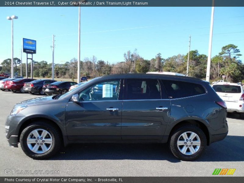 Cyber Grey Metallic / Dark Titanium/Light Titanium 2014 Chevrolet Traverse LT