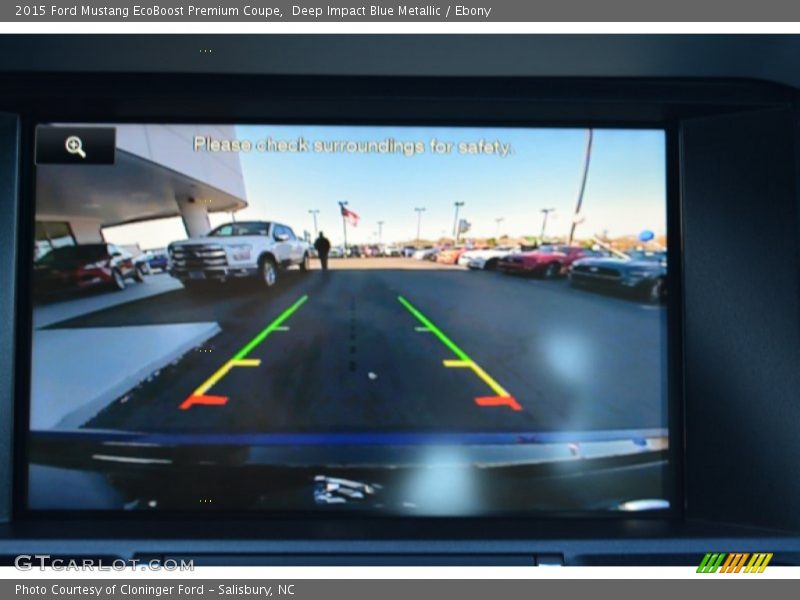 Deep Impact Blue Metallic / Ebony 2015 Ford Mustang EcoBoost Premium Coupe