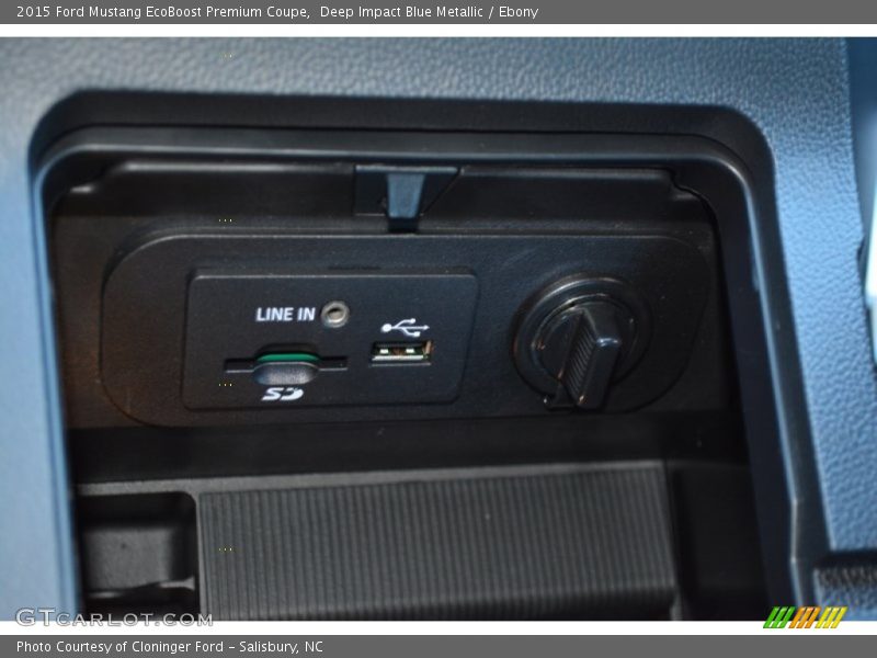 Deep Impact Blue Metallic / Ebony 2015 Ford Mustang EcoBoost Premium Coupe