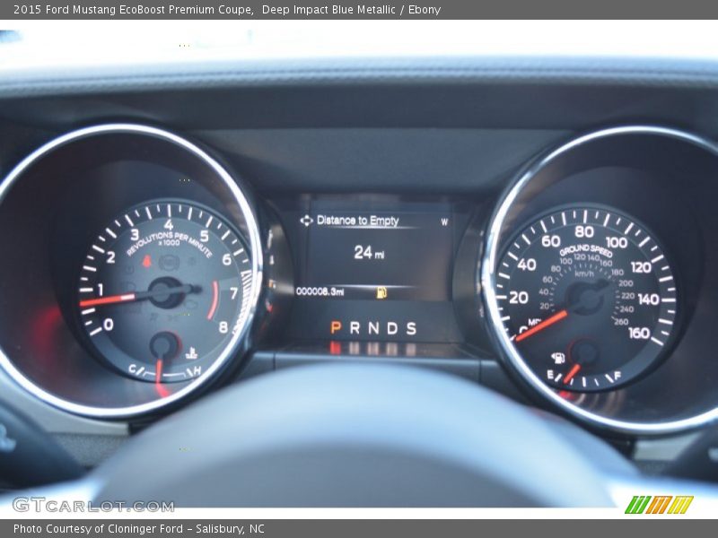 Deep Impact Blue Metallic / Ebony 2015 Ford Mustang EcoBoost Premium Coupe