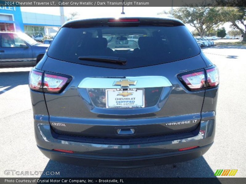 Cyber Grey Metallic / Dark Titanium/Light Titanium 2014 Chevrolet Traverse LT