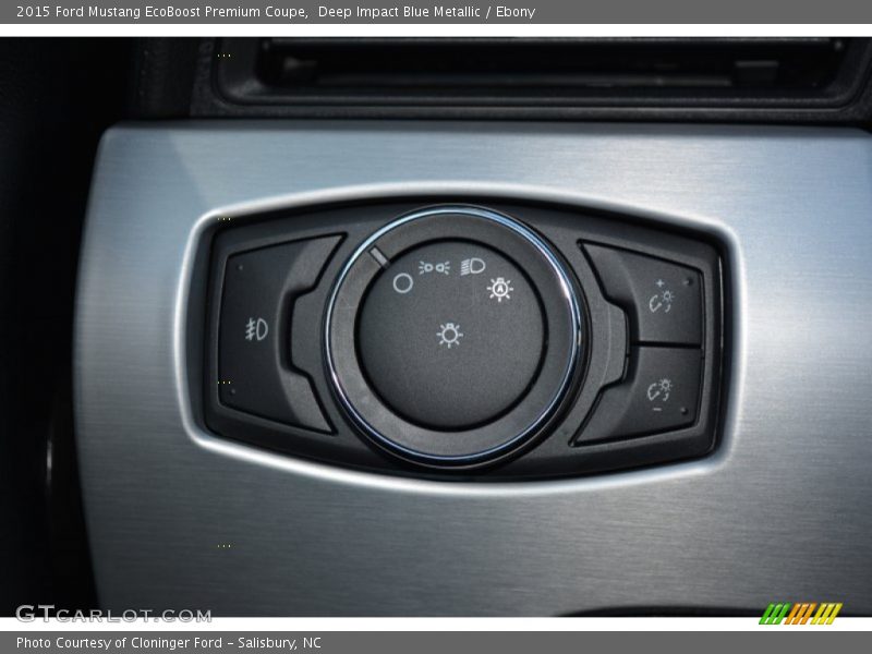 Deep Impact Blue Metallic / Ebony 2015 Ford Mustang EcoBoost Premium Coupe