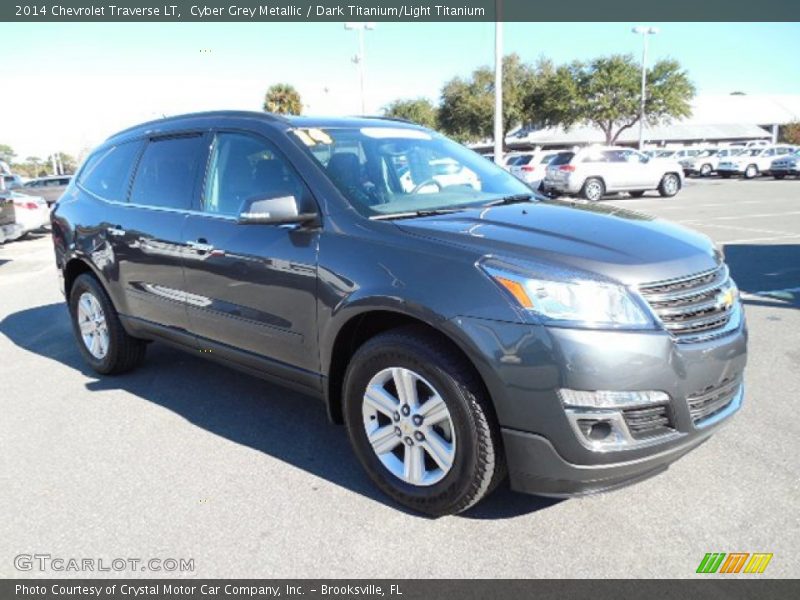 Cyber Grey Metallic / Dark Titanium/Light Titanium 2014 Chevrolet Traverse LT