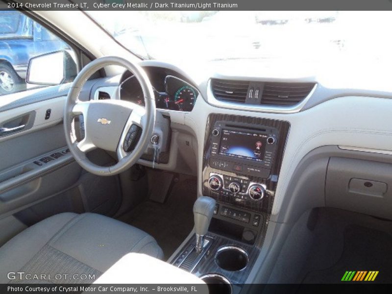 Cyber Grey Metallic / Dark Titanium/Light Titanium 2014 Chevrolet Traverse LT