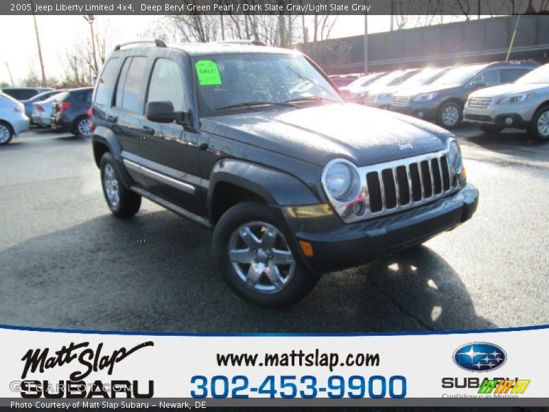 Deep Beryl Green Pearl / Dark Slate Gray/Light Slate Gray 2005 Jeep Liberty Limited 4x4