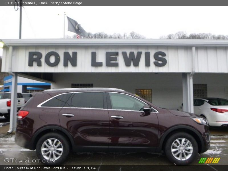 Dark Cherry / Stone Beige 2016 Kia Sorento L