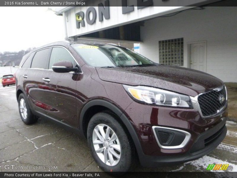 Dark Cherry / Stone Beige 2016 Kia Sorento L