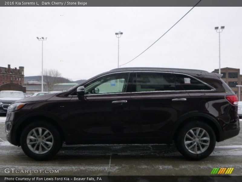 Dark Cherry / Stone Beige 2016 Kia Sorento L