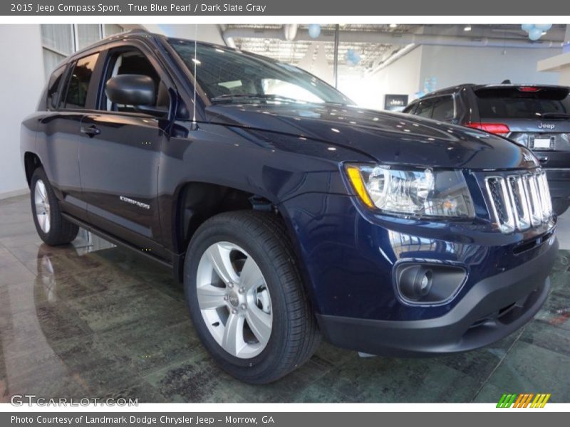 True Blue Pearl / Dark Slate Gray 2015 Jeep Compass Sport