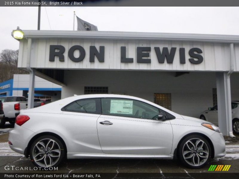 Bright Silver / Black 2015 Kia Forte Koup SX