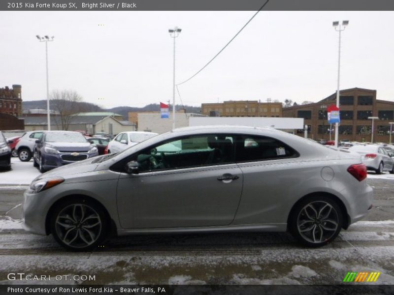 Bright Silver / Black 2015 Kia Forte Koup SX