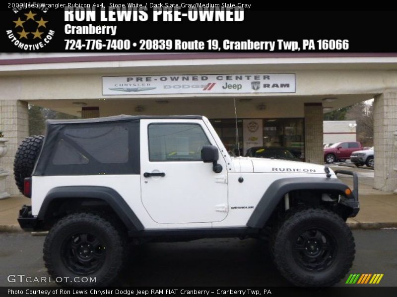 Stone White / Dark Slate Gray/Medium Slate Gray 2009 Jeep Wrangler Rubicon 4x4