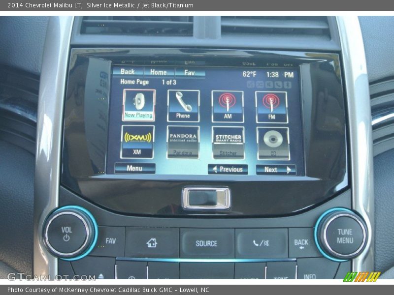 Silver Ice Metallic / Jet Black/Titanium 2014 Chevrolet Malibu LT
