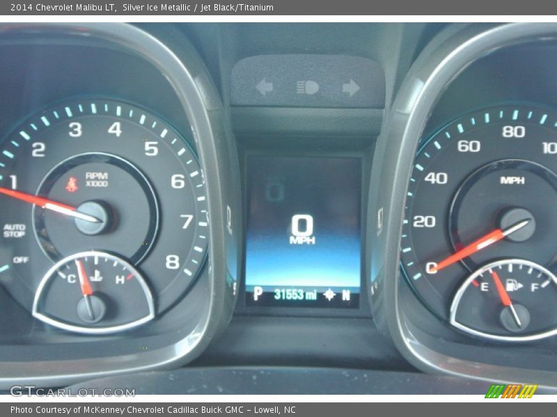 Silver Ice Metallic / Jet Black/Titanium 2014 Chevrolet Malibu LT