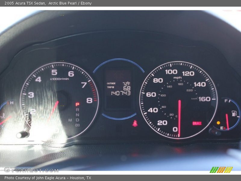 Arctic Blue Pearl / Ebony 2005 Acura TSX Sedan