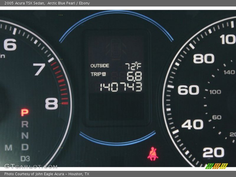 Arctic Blue Pearl / Ebony 2005 Acura TSX Sedan