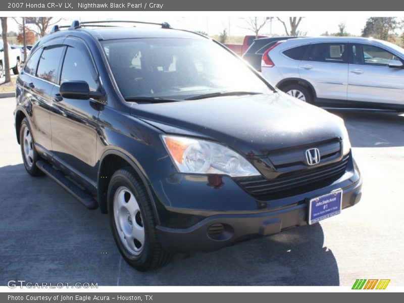 Nighthawk Black Pearl / Gray 2007 Honda CR-V LX
