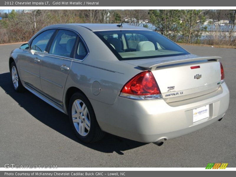 Gold Mist Metallic / Neutral 2012 Chevrolet Impala LT