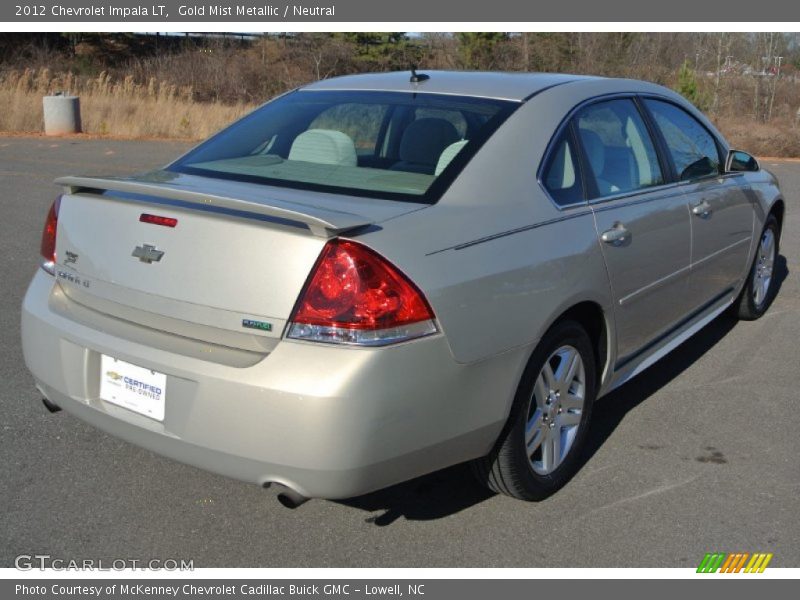 Gold Mist Metallic / Neutral 2012 Chevrolet Impala LT