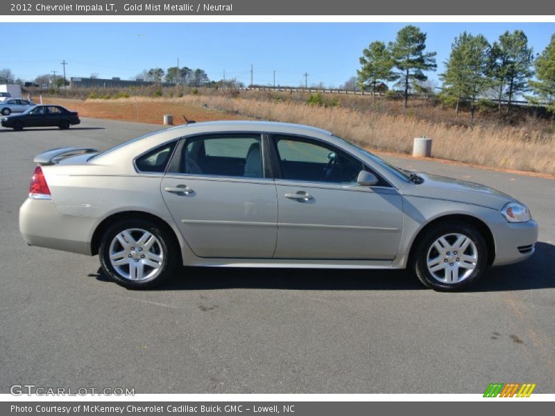 Gold Mist Metallic / Neutral 2012 Chevrolet Impala LT