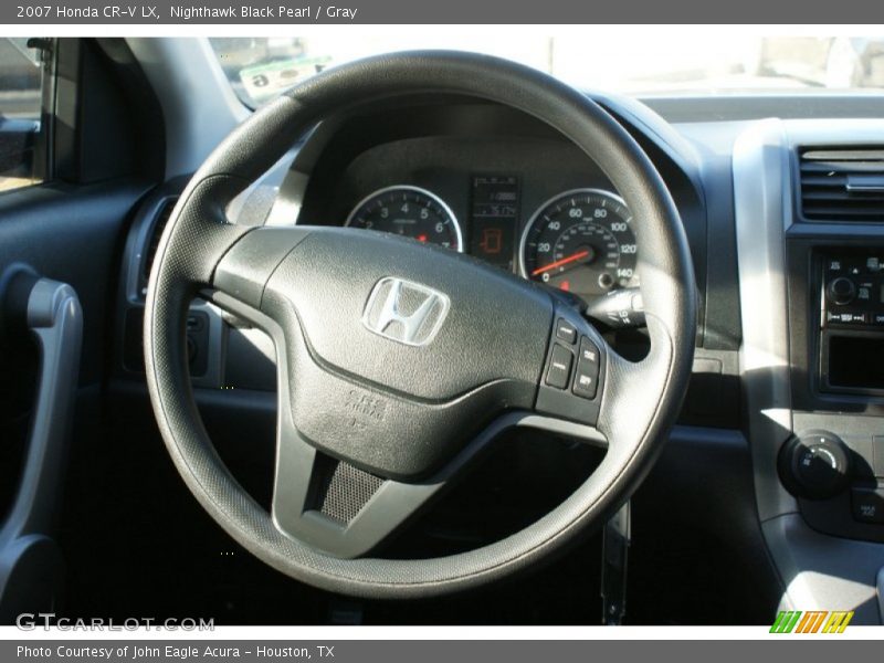 Nighthawk Black Pearl / Gray 2007 Honda CR-V LX
