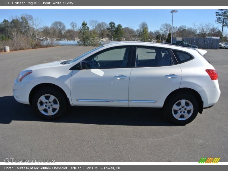 Pearl White / Gray 2011 Nissan Rogue S