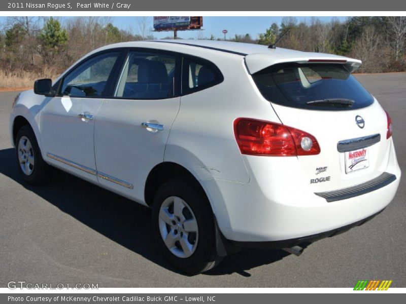 Pearl White / Gray 2011 Nissan Rogue S