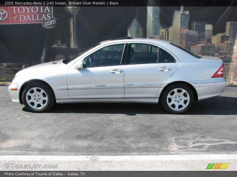 Brilliant Silver Metallic / Black 2005 Mercedes-Benz C 240 Sedan