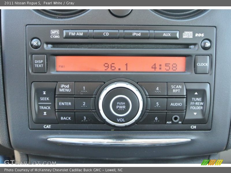 Pearl White / Gray 2011 Nissan Rogue S