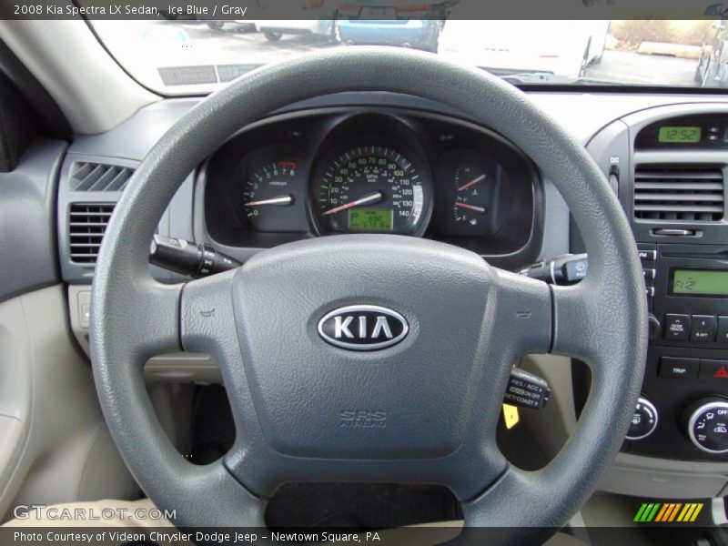 Ice Blue / Gray 2008 Kia Spectra LX Sedan