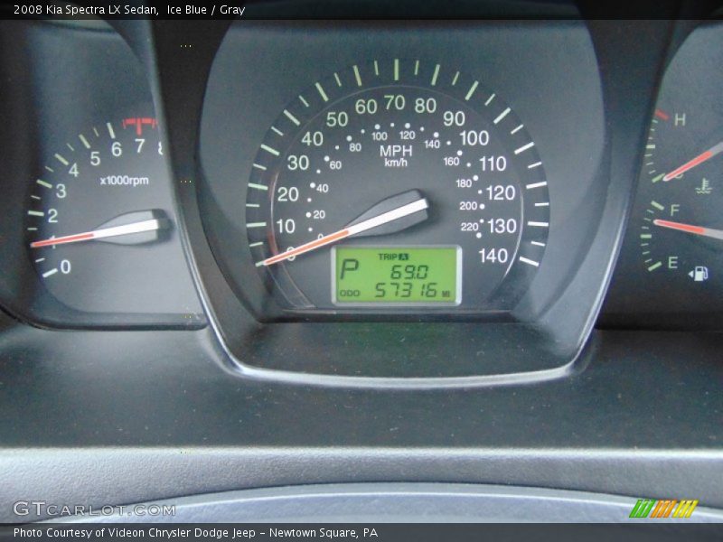 Ice Blue / Gray 2008 Kia Spectra LX Sedan